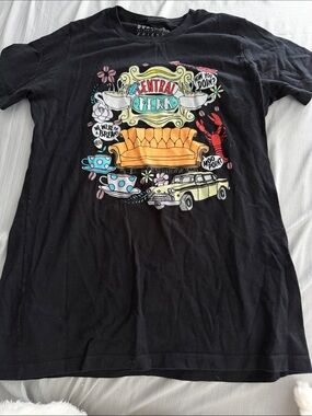Black 'Central Perk' Graphic Kids Tee